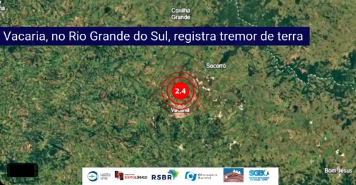 Vacaria registra tremor de terra na madrugada desta segunda-feira